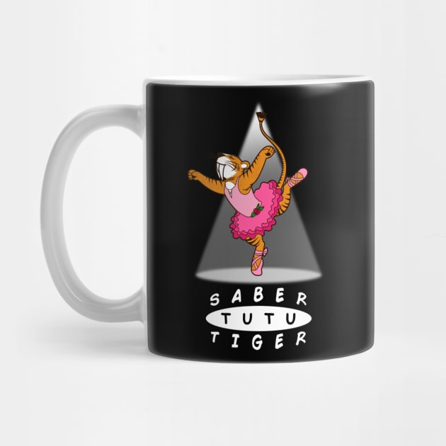 Saber Tutu Funny Cute Ballerina Saber Tooth Tiger  Gift For Kids by Originals By Boggs